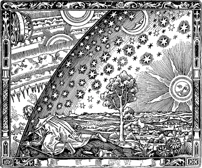 Framed Print : Cosmology, Where Heaven and Earth Meet, 1888
