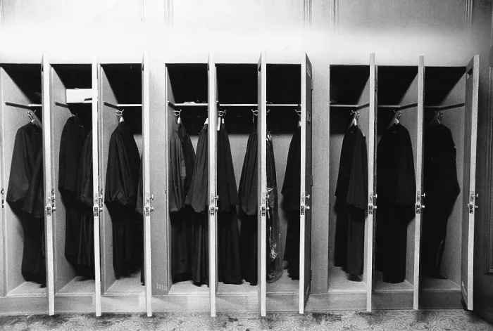 Framed Print : Courtroom lockers Framed Print : Courtroom lockers