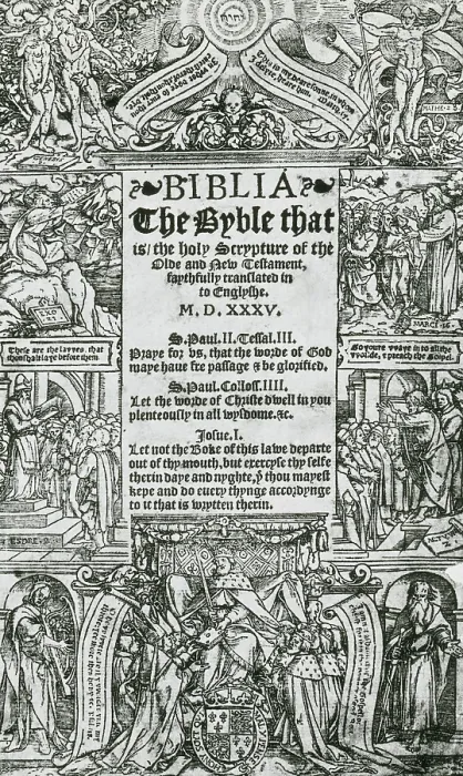 Framed Print : The Coverdale Bible, 1535