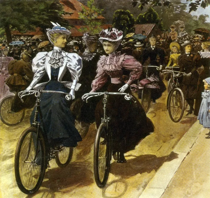 Framed Print : Cycling Fashions, 1895 Framed Print : Cycling Fashions, 1895