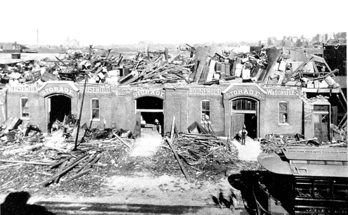 Framed Print : Cyclone Damage, 1896 Framed Print : Cyclone Damage, 1896