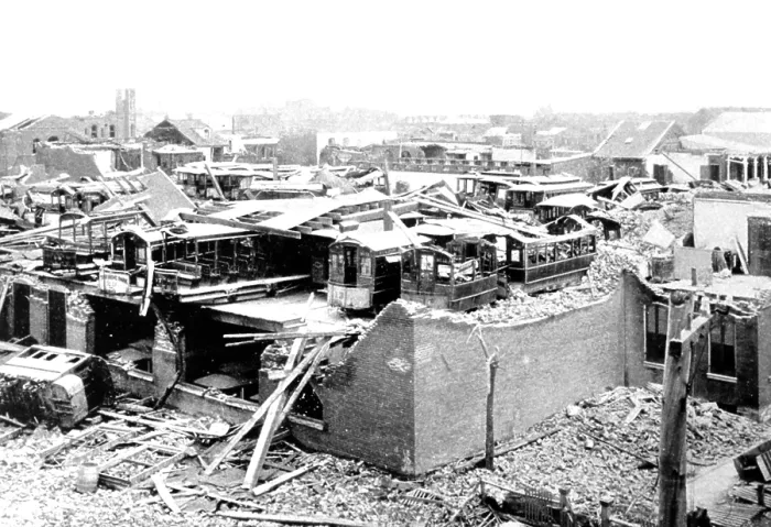 Framed Print : Cyclone Damage, 1896 Framed Print : Cyclone Damage, 1896