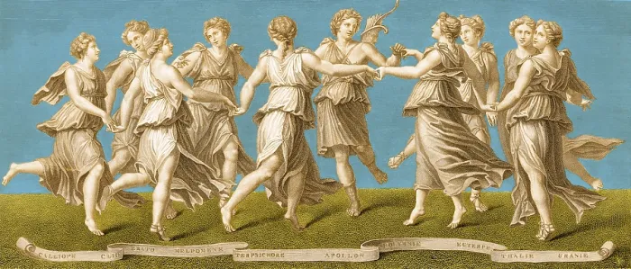 Framed Print : Dance of Apollo with the Nine Muses Framed Print : Dance of Apollo with the Nine Muses