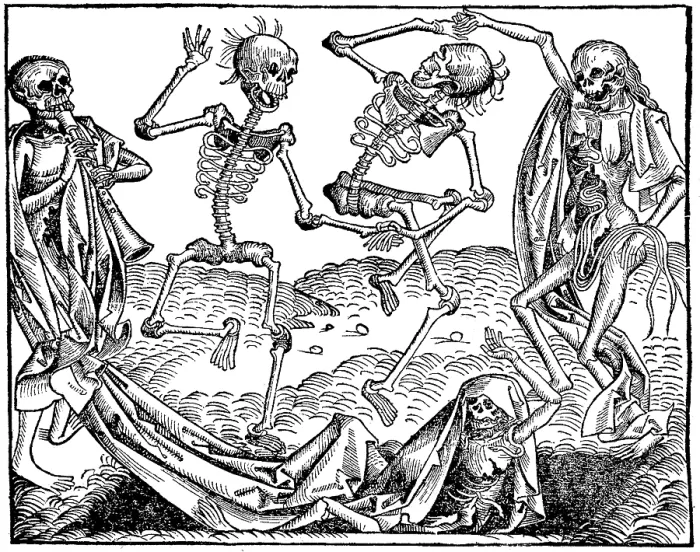 Framed Print : Danse Macabre, Nuremberg Chronicle, 1493