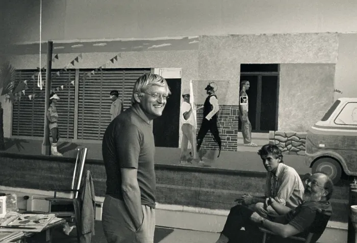 Framed Print : David Hockney in his Studio