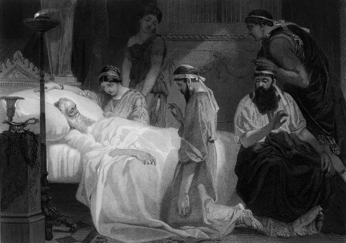 Framed Print : Death of Pericles, Ancient Greek Ruler and General Framed Print : Death of Pericles, Ancient Greek Ruler and General