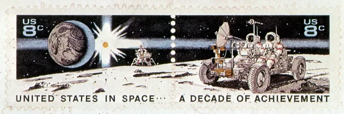 Framed Print : A Decade of Achievement, U.S. Postage Stamp, 1971