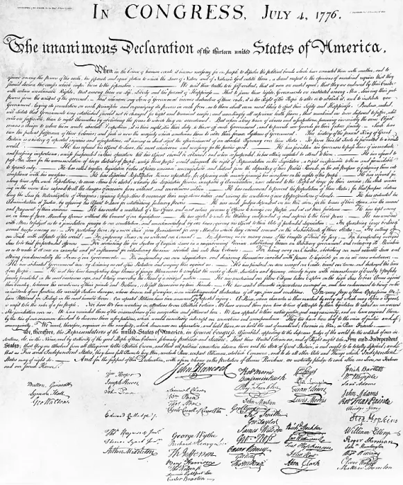 Framed Print : Declaration of Independence