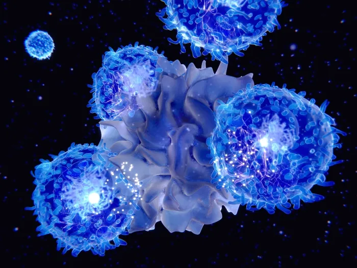 Framed Print : Dendritic cell presenting an antigen to T-cells Framed Print : Dendritic cell presenting an antigen to T-cells