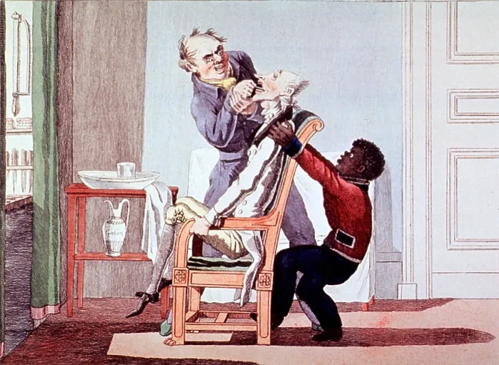 Framed Print : Dentistry, Tooth Extraction, 19th Century Framed Print : Dentistry, Tooth Extraction, 19th Century