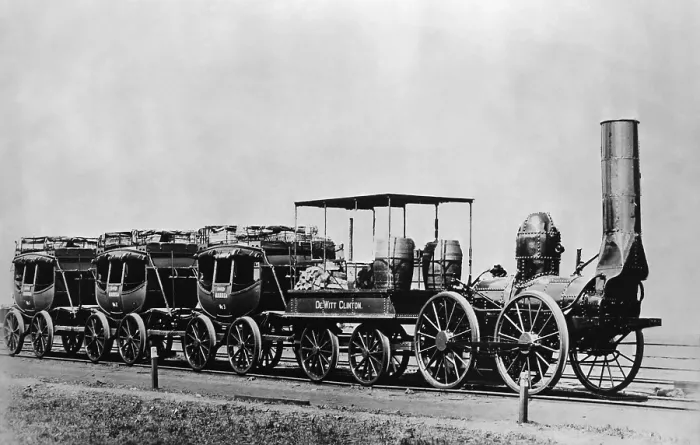 Framed Print : DeWitt Clinton Locomotive, 1830s