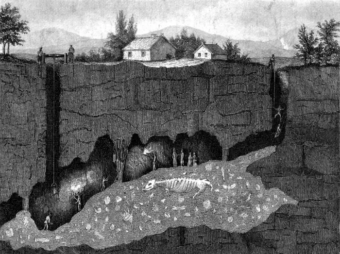 Framed Print : Dinosaur Excavation Site