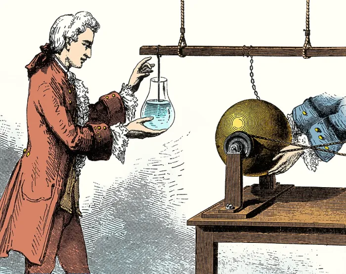 Framed Print : Discovery of the Leyden Jar, 1746 Framed Print : Discovery of the Leyden Jar, 1746