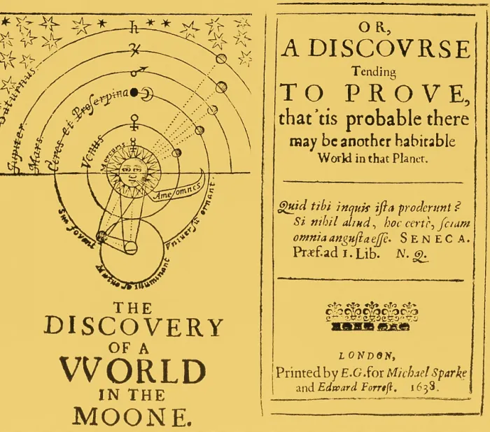 Framed Print : The Discovery of a World in the Moone Framed Print : The Discovery of a World in the Moone