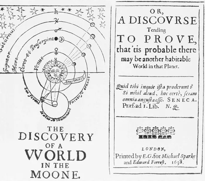 Framed Print : The Discovery of a World in the Moone Framed Print : The Discovery of a World in the Moone