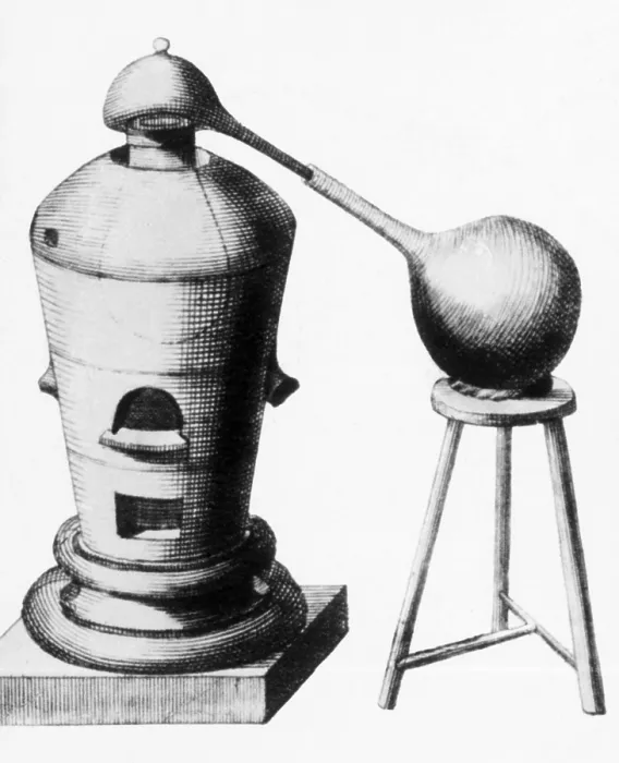 Framed Print : Distillation, Alembic, 18th Century Framed Print : Distillation, Alembic, 18th Century
