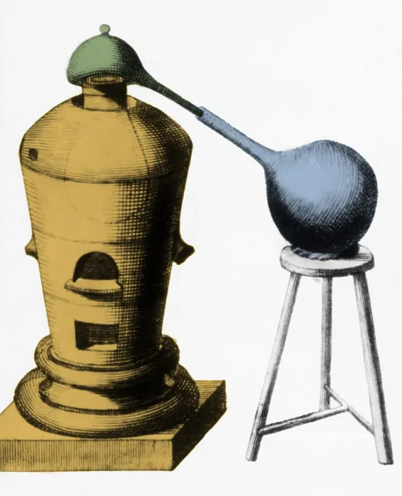Framed Print : Distillation, Alembic, 18th Century Framed Print : Distillation, Alembic, 18th Century