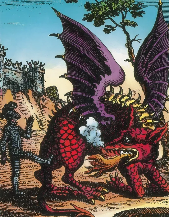 Framed Print : Dragon of Wantley, 16th Century Framed Print : Dragon of Wantley, 16th Century