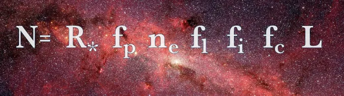 Framed Print : The Drake Equation of the possible number of extraterrestrial civilizations in the Milky Way Galaxy