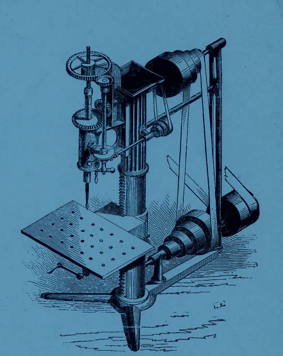 Framed Print : Drill Press, 19th Century Framed Print : Drill Press, 19th Century