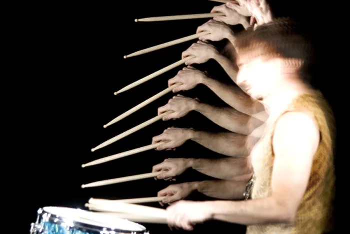 Framed Print : Drummer. Stroboscopic image of a man drumming Framed Print : Drummer. Stroboscopic image of a man drumming