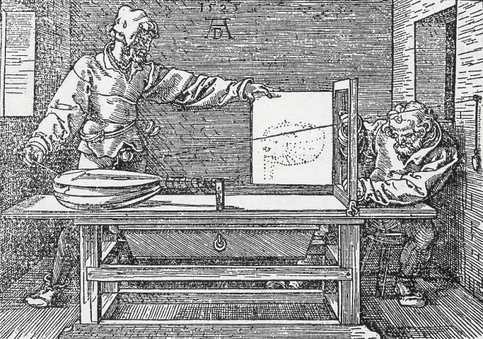Framed Print : Durer's Perspective Drawing of a Lute Framed Print : Durer's Perspective Drawing of a Lute