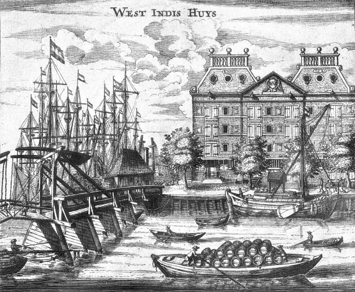 Framed Print : Dutch West India Company Warehouse, 17th Century Framed Print : Dutch West India Company Warehouse, 17th Century