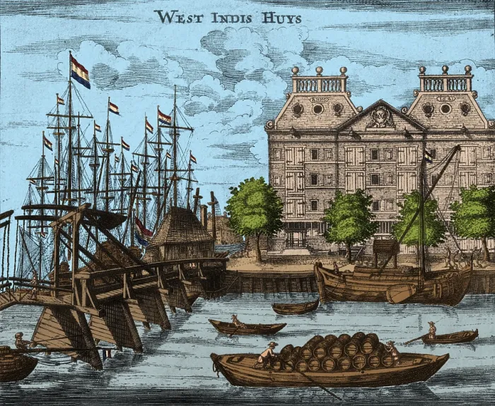 Framed Print : Dutch West India Company Warehouse, 17th Century Framed Print : Dutch West India Company Warehouse, 17th Century