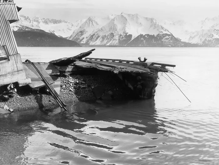 Framed Print : Earthquake Damage, Alaska, 1964