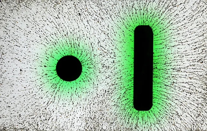 Framed Print : Electrostatic Field Lines (Like Charges) Framed Print : Electrostatic Field Lines (Like Charges)
