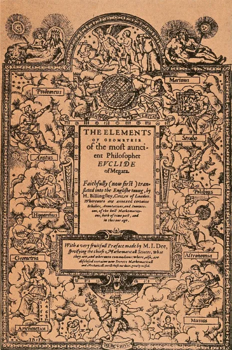 Framed Print : Elements of Geometry, Frontispiece, 16th Century Framed Print : Elements of Geometry, Frontispiece, 16th Century