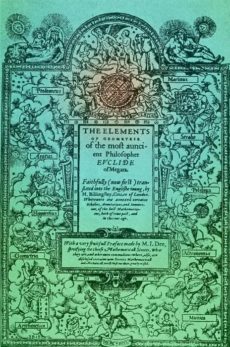 Framed Print : Elements of Geometry, Frontispiece, 16th Century