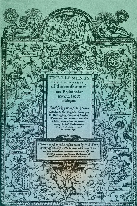 Framed Print : Elements of Geometry, Frontispiece, 16th Century