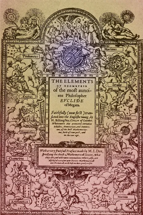 Framed Print : Elements of Geometry, Frontispiece, 16th Century