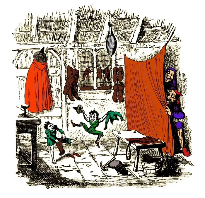 Framed Print : The Elves and the Shoemaker Framed Print : The Elves and the Shoemaker