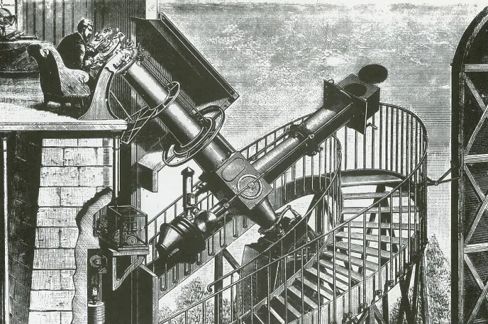 Framed Print : Equatorial Telescope Paris Observatory, 1883 Framed Print : Equatorial Telescope Paris Observatory, 1883