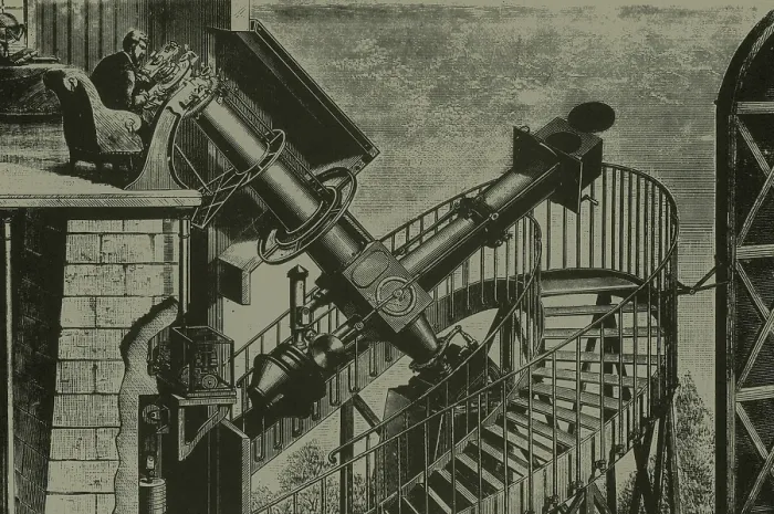 Framed Print : Equatorial Telescope Paris Observatory, 1883