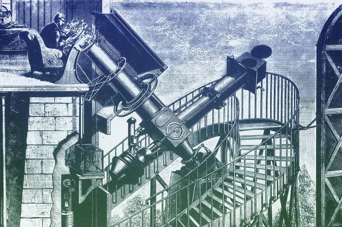 Framed Print : Equatorial Telescope, Paris Observatory, 1883