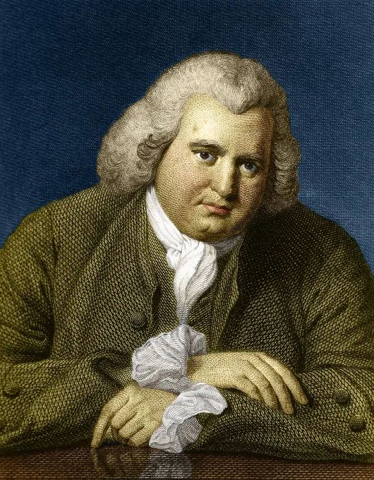 Framed Print : Erasmus Darwin, English Polymath