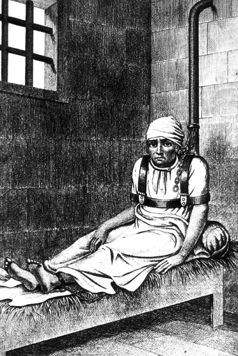 Framed Print : Esquirol Patient, Shackled Patient, 1838 Framed Print : Esquirol Patient, Shackled Patient, 1838