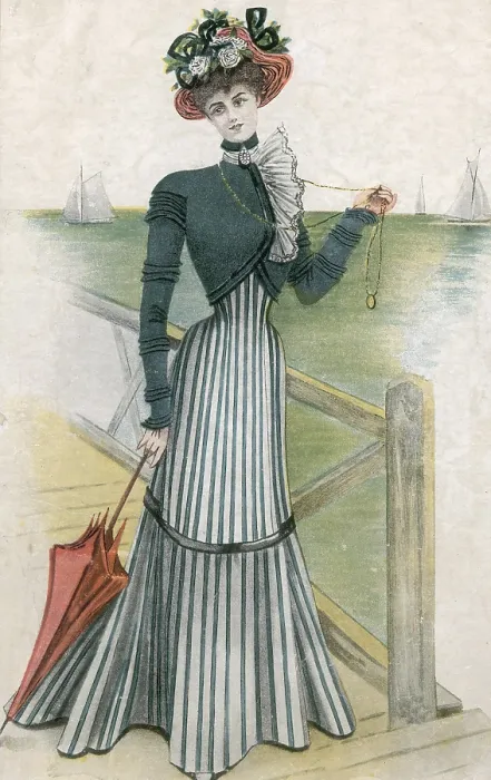 Framed Print : European Fashion, 1898 Framed Print : European Fashion, 1898