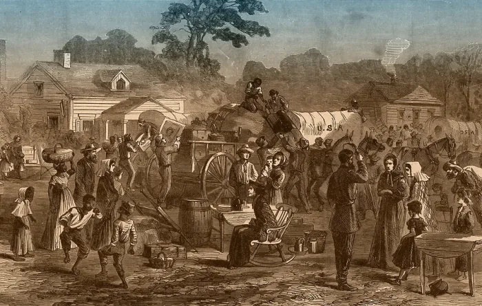 Framed Print : Exodus of Confederates from Atlanta
