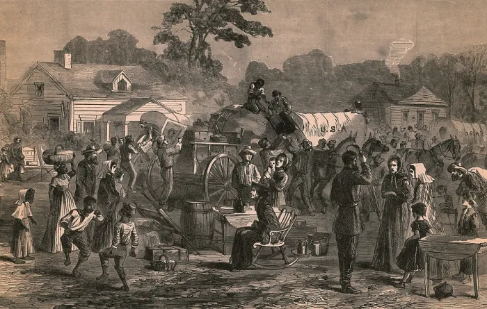 Framed Print : Exodus of Confederates from Atlanta