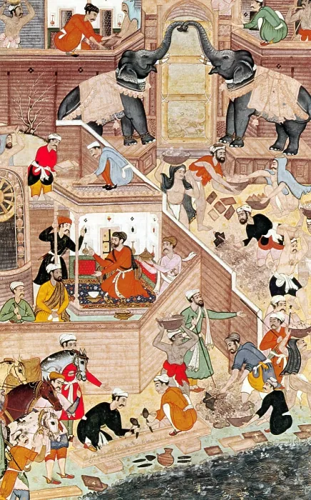 Framed Print : Fatehpur Sikri Construction, 16th Century Framed Print : Fatehpur Sikri Construction, 16th Century