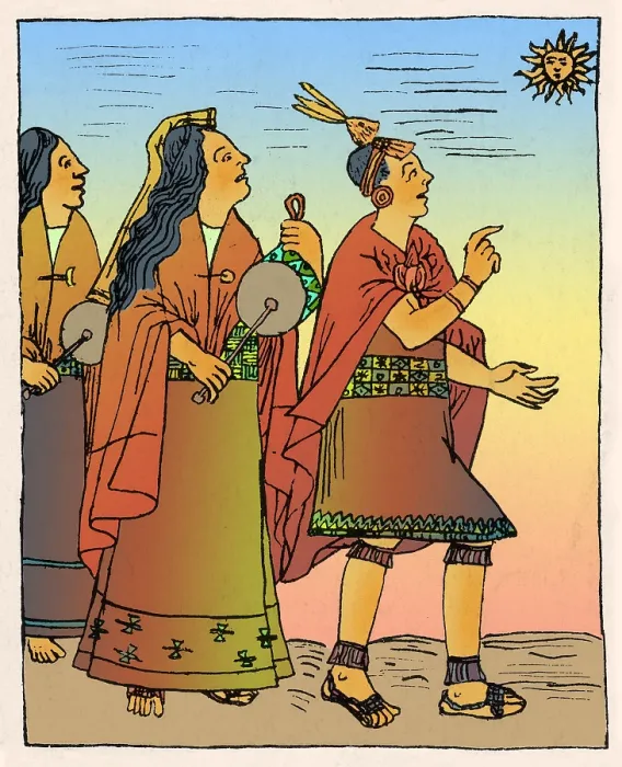 Framed Print : Feast of the Inka; the Fourth Month, April