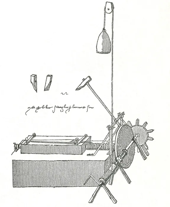 Framed Print : File Cutting Machine by Leonardo Da Vinci