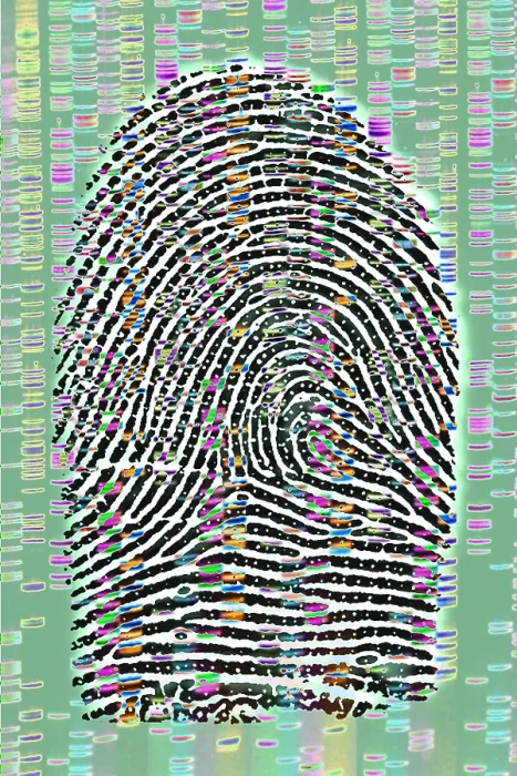 Framed Print : Fingerprint analysis