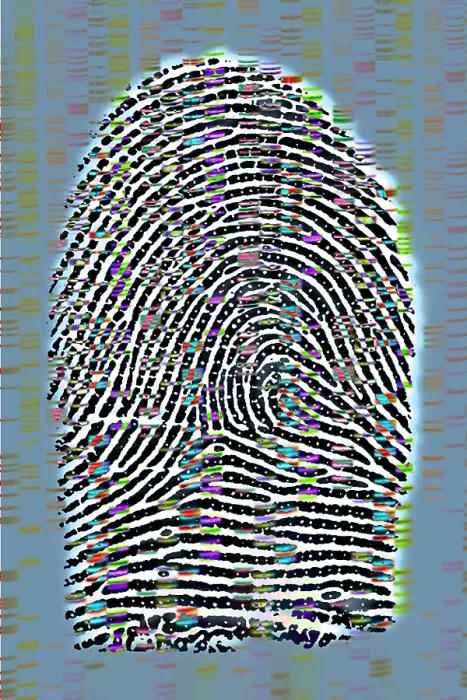 Framed Print : Fingerprint analysis Framed Print : Fingerprint analysis