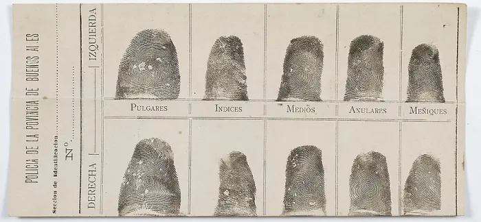 Framed Print : Fingerprint Card, 1892 Framed Print : Fingerprint Card, 1892