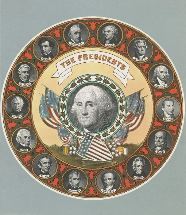 Framed Print : First 15 Presidents of the U.S.A